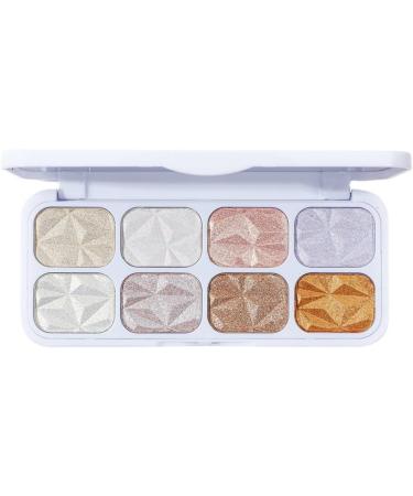 Eight-Color Diamond High-Gloss Eyeshadow Palette Pearlescent Brighten Skin Tone Stage Eyeshadow 1 count (Pack of 1) A - Buy Online on GoSupps.com