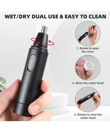 Buy Professional Nose and Ear Hair Trimmer for Men - Easy to Clean Black | International Shipping Available - Buy Online on GoSupps.com