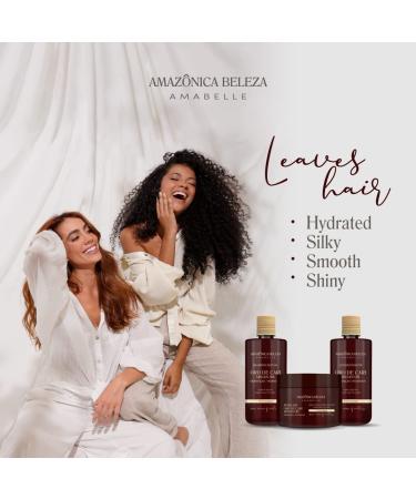 AMAZONICA BELEZA Oro de Cari Kit - Shampoo, Conditioner & Mask Set (300ml) | Hydrating and Repairing Kit with Argan Oil for Dry Hair - Buy Online on GoSupps.com