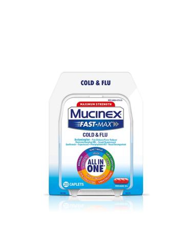 Mucinex Fast-Max Cold & Flu Caplets 120ct (6X20ct)