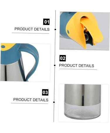 Zerodeko 1pc Lecythus Vinegar Pot Oil Holder Olive Oil Pot Glass Vinegar Dispenser Olive Oil Dispenser Olive Oil Storage Can Automatic Opening Closing Bottle Metal Pp Storage Tank Leakproof 9X9CM Yellow - Buy Online on GoSupps.com