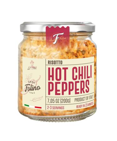 CasaFolino Sibari Carnaroli Rice Diavola Reduction 200g in a reusable glass jar Genuine product ready in minutes - 100% Made in Italy