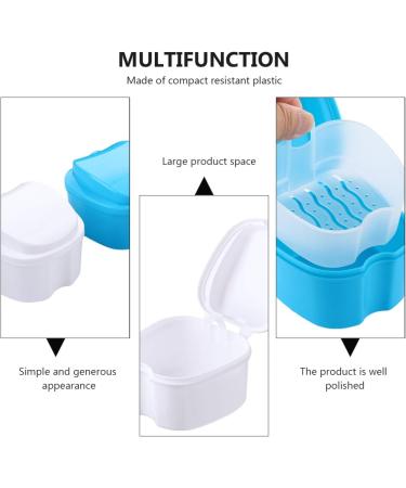 Healeved 2 Series Box Press Holder - Travel Dental Container for Dentures & Prosthesis Soaking - Durable Plastic Organizer with Lid - Ideal for International Shipping - Buy Online on GoSupps.com