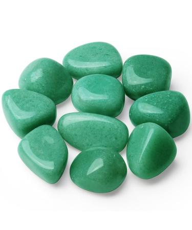 XIANNVXI Green Aventurine Crystal Stones Natural Irregular Polished Tumbled Stones Bulk Crystals Gemstones Vase Filler Decorative Stones Reiki Palm Energy Stones 100 Gram I - Green Aventurine