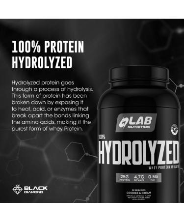 Buy 100% Hydrolyzed Whey Protein Isolate (2 lbs Vanilla) - 25g Protein for Muscle Growth Easy Digestion Gluten & Lactose Free Fast Absorbing - Buy Online on GoSupps.com