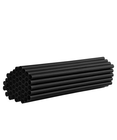 250 Pack Smoothies Black Drinking Straws 8mm x 210mm