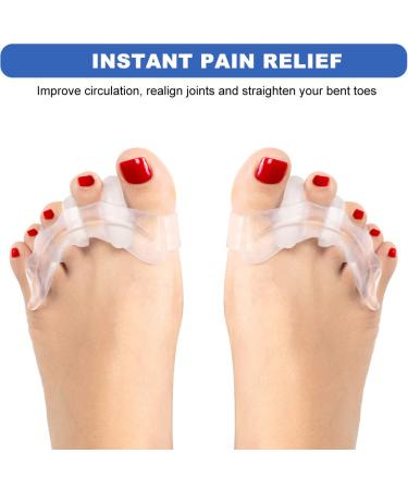 Haofy Silicone Gel Toe Spreader for Hallux Valgus & Hammer Toes Soft Separator for Claw Toes & Overlapping Toes - 1 Pair - Buy Online on GoSupps.com
