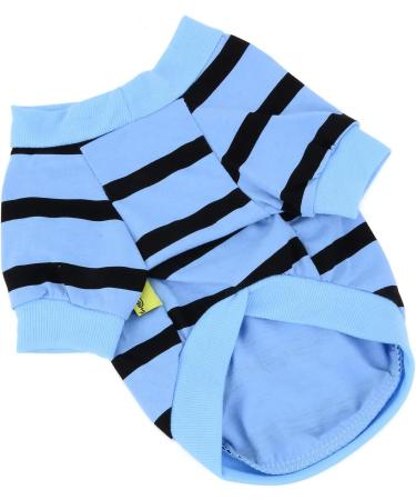 Buy Paidful Striped Dog Shirt for Small & Medium Dogs | Breathable Summer Tank Tops with Heart | Pet Clothing for Chihuahua Yorkie & Puppies (Blue L) - Buy Online on GoSupps.com