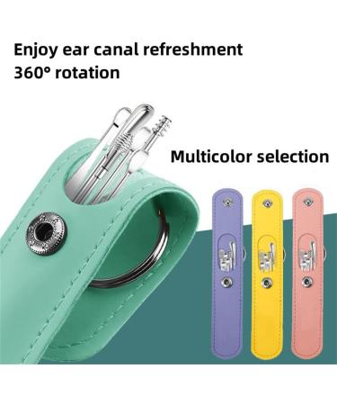 6-Piece Ear Pick Earwax Removal Kit with Innovative Spring Tool in Purple Storage Box - Buy Online on GoSupps.com