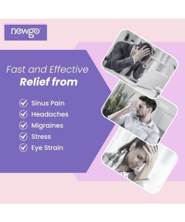 Newgo Grain Pillow Eye Mask for Sinus Pressure Relief | Hot-Cold Therapy Reusable Face Mask for Migraines Tension & Headaches | Washable Cover - Violet - Buy Online on GoSupps.com