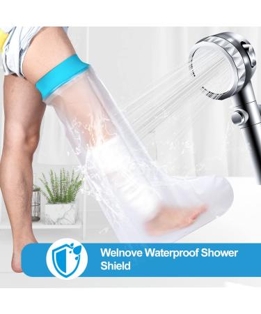 Welnove TPU Waterproof Cast Cover for Shower - Adult Reusable Watertight Protector for Broken Leg, Wound Dressing & Postoperative Care - Buy Online on GoSupps.com