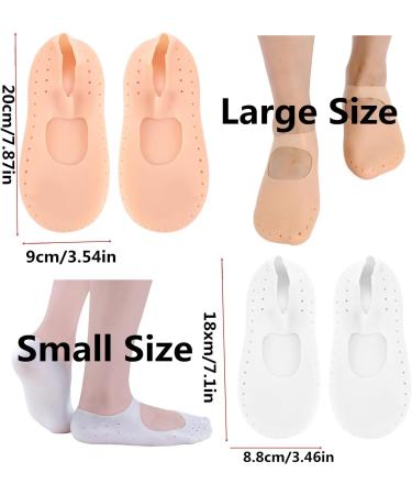 Moisturizing Socks 2 Pair Silicone Anti-split Moisturizing Socks Soft Breathable Foot Care Gel SPA Socks for Women and Men Foot Anti-cracking Protector for Dry Feet Ankles Cracked Heel Repair Large - Buy Online on GoSupps.com