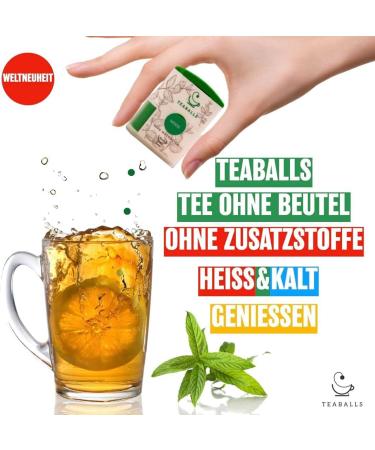 Teaballs - Mint Dispenser (1 x 6 g) Black Selection for Approx. 30-60 Cups of Tea As Known from: The Thing of the Year Pack of 150.0 - Buy Online on GoSupps.com