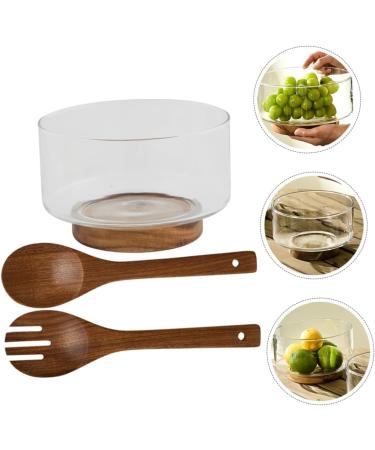 Alipis 1 Set Tableware Snack Clear Dessert Fruit Mixing Salad Fork Large Serving Spoon Storage Kitchen - Buy Online on GoSupps.com