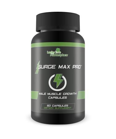 Surge Max Pro - Muscle Growth Formula - Enhance Power Strength Stamina & Energy - Explosive Muscle Pump - Big Gains - Aid Oxygen & Nutrient Delivery to Muscles - L-Arginine - Build Muscle Mass