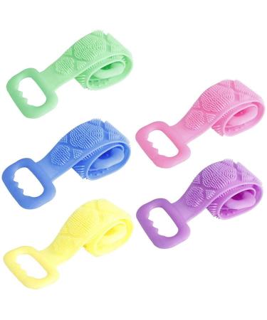 Youning Double-Sided Silicone Body Brush - Exfoliating Back Scrubber & Bathing Brush | Purple Shower Cleaning Tool - Buy Online on GoSupps.com
