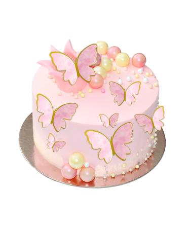 10 Pcs Butterfly Cake Decorations Wedding Birthday Party Decor 3D Butterfly Cake Topper Decorations for Baby Shower Wedding Birthday Party Decor