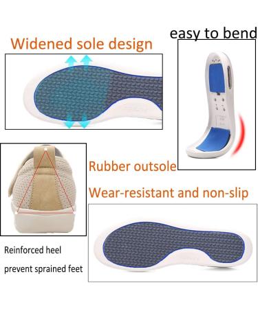 Orthopedic Diabetic Shoes for Women with Bunions | Adjustable Extra Wide Men's Shoes for Swollen Feet | Arthritis & Edema Relief | Dark Blue (38EU) - Buy Online on GoSupps.com