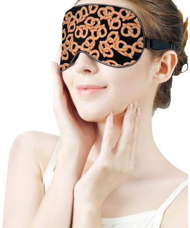 Fresh Pretzel Sleep Mask for Women | Adjustable Eye Shades with Elastic Strap for Ultimate Comfort - Buy Online on GoSupps.com