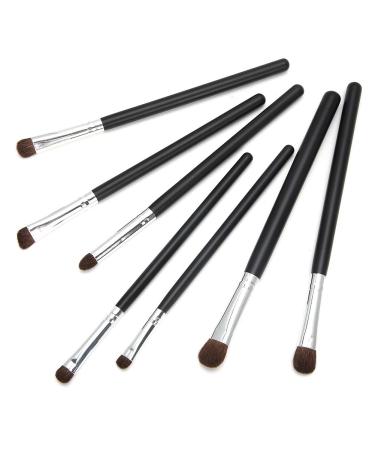 7-Piece Kabuki Makeup Brush Set - Professional Wet & Dry Cosmetic Brushes for Blush Powder Highlight & More - Black - Buy Online on GoSupps.com