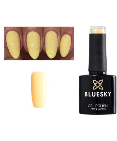 Bluesky Gel Nail Polish Primrose Yellow 80566 - Pastel Yellow UV LED Soak Off 10ml | Includes 2 Shine Wipes | LuvliNail - International Shipping Available - Buy Online on GoSupps.com
