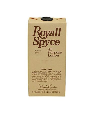 Royall Spyce By Royall Fragrances For Men. All Purpose Lotion 4.0 Oz (Packaging May vary) 4 Fl Oz (Pack of 1)