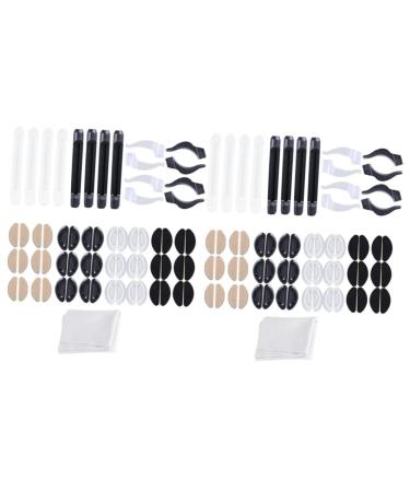 Gleavi 74 pieces 1 glasses holder glasses band glasses clip glasses pads air chamber made of silicone glasses A sunglasses made of silicone glasses case round slipproof cover such as shown
