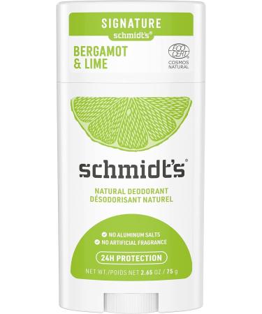  Schmidt's Schmidt's Natural Origin Deodorant Stick Pink and Vanilla 24h Efficacy Certified Vegan 75g + Bergamot and Lime Signature Deodorant Stick Dermatologically Tested 75 g - Buy Online on GoSupps.com