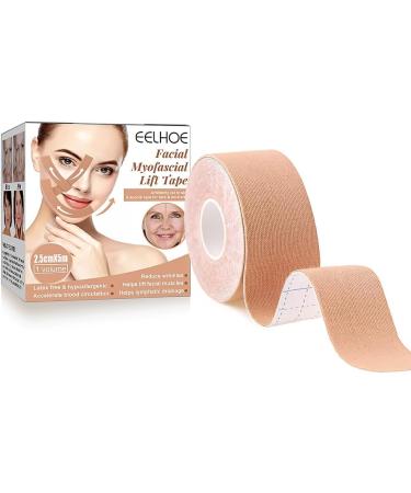 SUIOPPYUW Facial Lift Tape Tightening Forehead Neck Face Antiwrinkle Remover Belt Antislip Trimmable Home Sticker - Buy Online on GoSupps.com