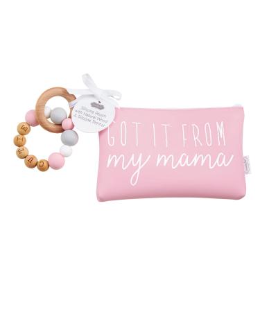 Pink Silicone TEETHER Pouch