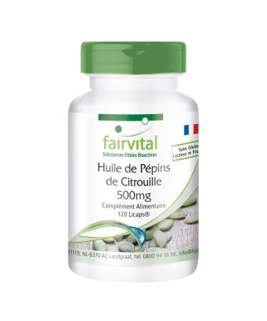 Fairvital | Pumpkin Seed Oil 500mg VEGAN - High Dosed - 120 Licaps - Cold Pressed