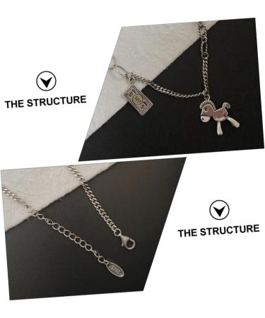 Abaodam 1pc Women's Pony Necklace Mama Necklaces for Women Alloy Neck Pendant Pony Pendant Neck Chain Foal - Buy Online on GoSupps.com