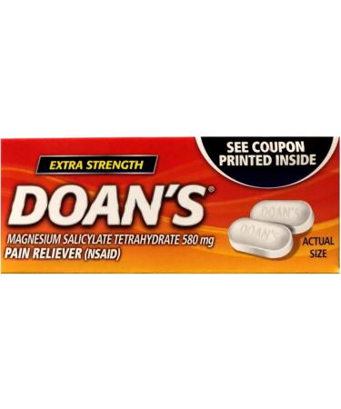 Doan's Extra Strength Pain Reliever Magnesium Salicylate Tetrahydrate 580 mg Relieves Backache Pain 24 Caplets (Pack of 5) - Buy Online on GoSupps.com