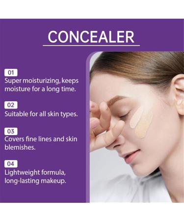  Esncddym Blemish Concealer - Full Coverage Waterproof Concealer 4 in 1 | Natural Finish 10ml Hydration CC Cream Cosmetics for Skin Types - Buy Online on GoSupps.com