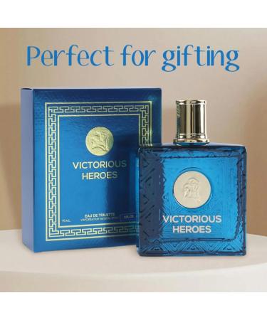 VICTORIOUS HEROES Cologne for Men Eau de Toilette Elegant Cedarwood and Vanilla Fragrance 3 FL.OZ Natural Spray Long Lasting - Buy Online on GoSupps.com