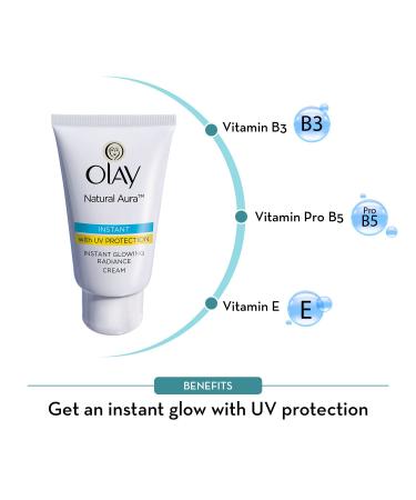 Olay Natural White Light Instant Glowing Fairness Cream 40g | Brighten Skin Tone | Even Complexion - Buy Online on GoSupps.com