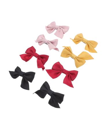 Abaodam 4 Pairs Bow Hairpin Hair Clip Hair Accessories for Kids Girls Hair Pins Girls Hair Accessories Bowknot Hair Barrettes Girls Barrettes for Hair Cute Bow Tie Child Cloth