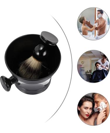 Beaupretty 2-Piece Plastic Hairdressing Set - Souvenir Mixer & Travel Mug for Men | Shaving & Beard Care | 10.8x10.8cm Black - Buy Online on GoSupps.com