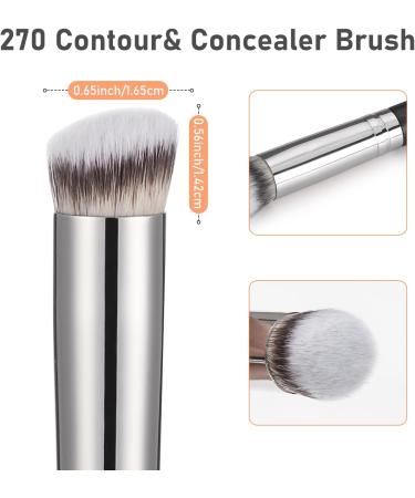 TEOYALL Kabuki Brush Set - Angled Foundation, Concealer, and Contour Brushes with Dense Synthetic Bristles - Buy Online on GoSupps.com