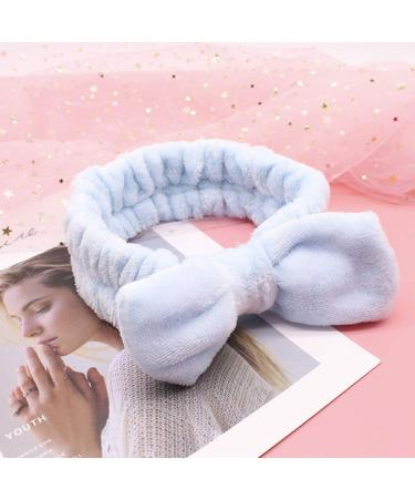 Shop N/K Blue Face Wash Hairband for Women | Bow Makeup Cosmetic Elastic Headband - New Release - Buy Online on GoSupps.com