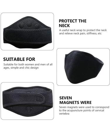 Milisten Magnetic Neck Collar Brace - Self Heating Tourmaline Cervical Support for Pain Relief - Men Women - Buy Online on GoSupps.com