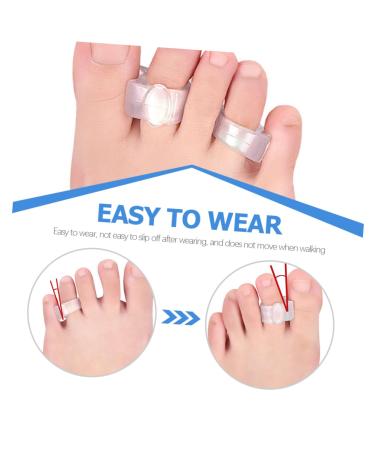 Gatuida 4 Pairs Toe Separator & Splint Brace for Hallux & Hammer Toes - Adjustable Foot Splitter for Men & Women - White Sebs Big Toe Spacers - Buy Online on GoSupps.com