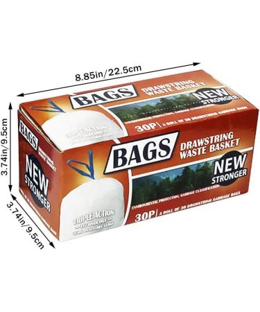 Stevlogs Trash Bag Home Kitchen Living Room Drawstring Drawstring Garbage Bag Design Garbage Bag Waterproof Rubbish Pouch 57x60cm & 60 pcs/Set 3 - Buy Online on GoSupps.com
