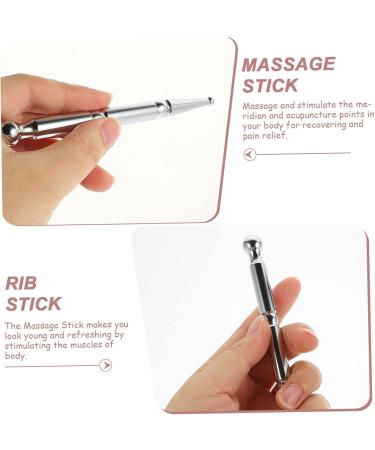 Healeved 2 Piece Massage Pencil Set - Full Body & Face Massager Manual Shiatsu & Trigger Point Tools - Brass & Silver - International Shipping - Buy Online on GoSupps.com