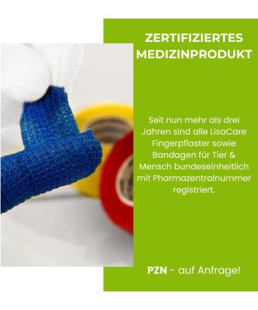 Lisacare Self-Adhering Bandage - 6 Rolls of 5cm Elastic Veterinary Bandage for Dogs - Hefriebel Medically Certified (3x Paws & 3x Paws) - International Shipping - Buy Online on GoSupps.com