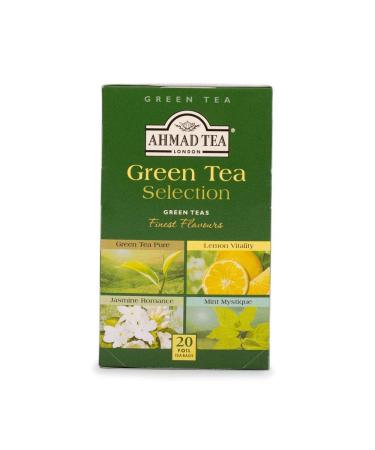 Ahmad Tea Green Tea Selection Pack | Green Tea - 20 Teabag Sachets Green Tea Selection 20 Count (Pack of 1) - Buy Online on GoSupps.com