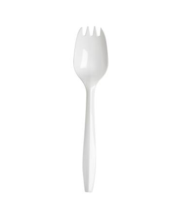 Georgia-Pacific Dixie 5.75" Medium-Weight Polypropylene Plastic Spork by PRO , White, CMP21C, (Case of 1,000) Unwrapped