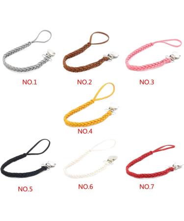 Shop Censhaorme Leather Woven Alloy Pacifier Chains - Colorful Braided Clip Holders & Baby Accessories - Buy Online on GoSupps.com