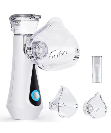 GVOIS JM06802 Inhalator portable quiet inhalation device nebulizer inhaler devices for adults and children USB re -charged efficient atomization long runtime with mouthpiece and 2 mask white