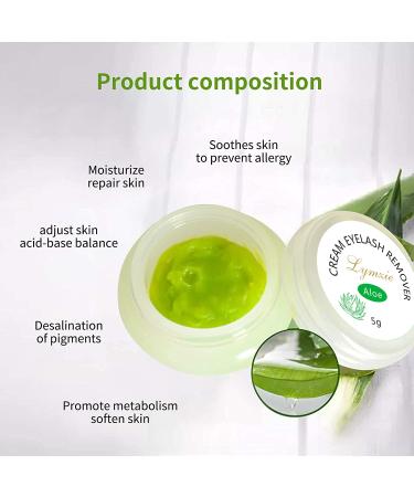 Lymzie Eyelash Extension Remover Cream 5g - ALOE Flavored Professional Adhesive Remover for Sensitive Skin - Buy Online on GoSupps.com